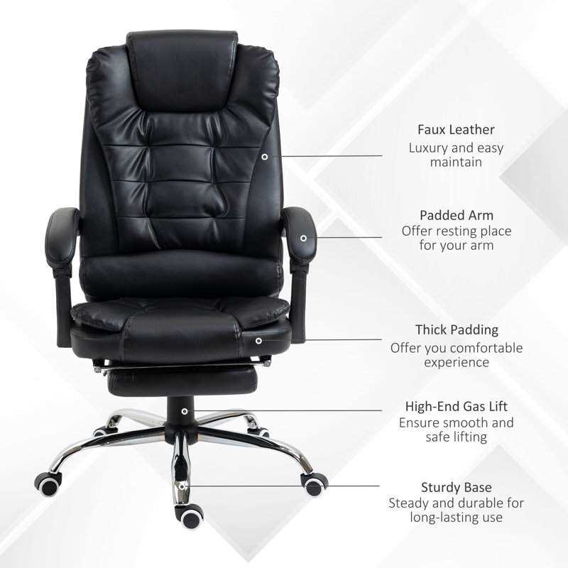 Winston Porter Yeldell Executive Chair with Headrest & Reviews